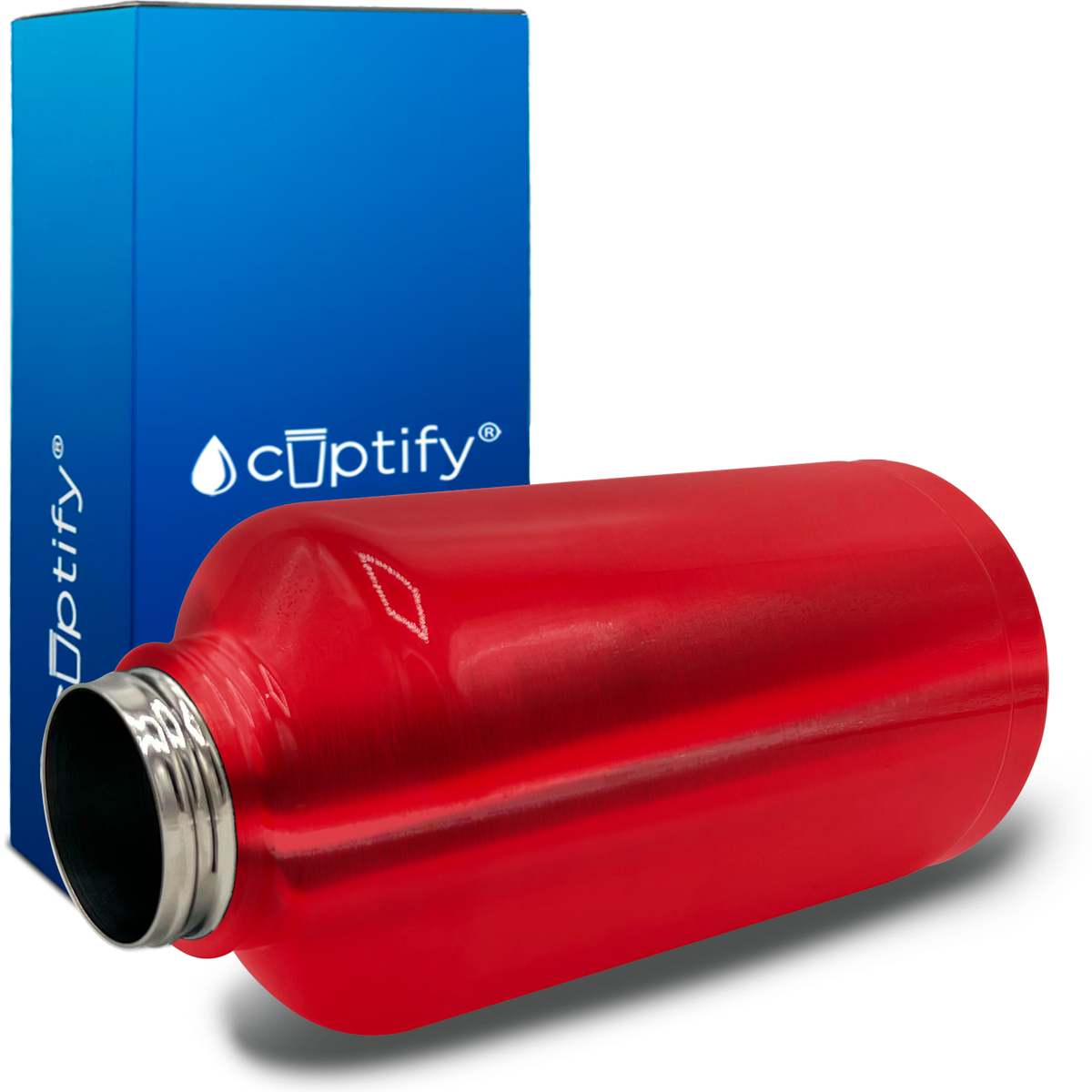 Red Translucent 64oz Wide Mouth Water Bottle