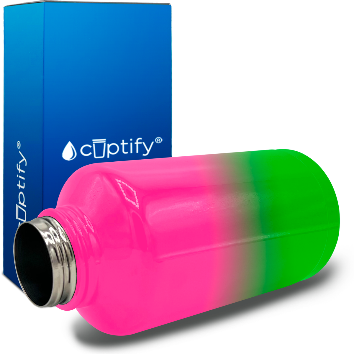 Watermelon Ombre 64oz Wide Mouth Water Bottle