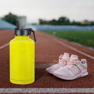 Yellow Gloss 64oz Wide Mouth Water Bottle