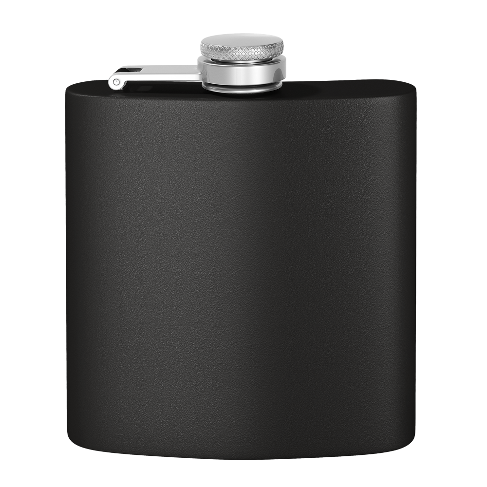 Black Matte 6oz Liquor Flask