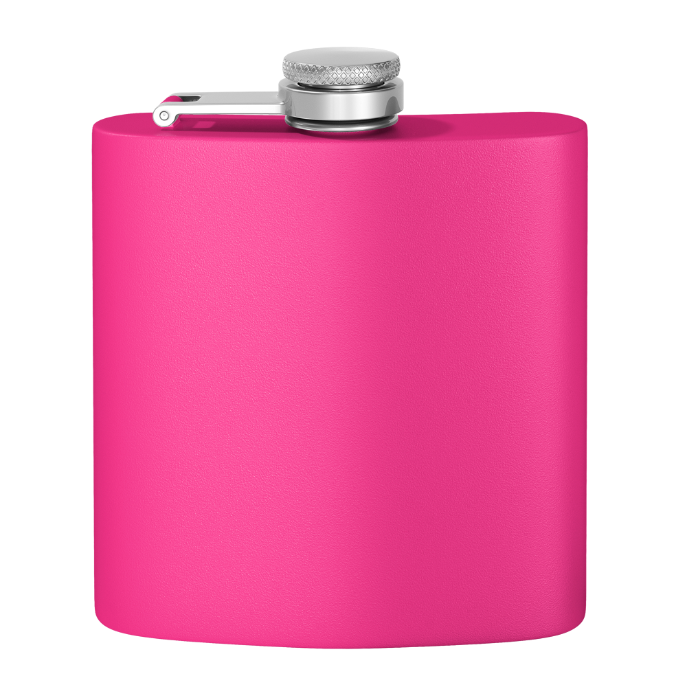 Hot Pink Matte 6oz Liquor Flask