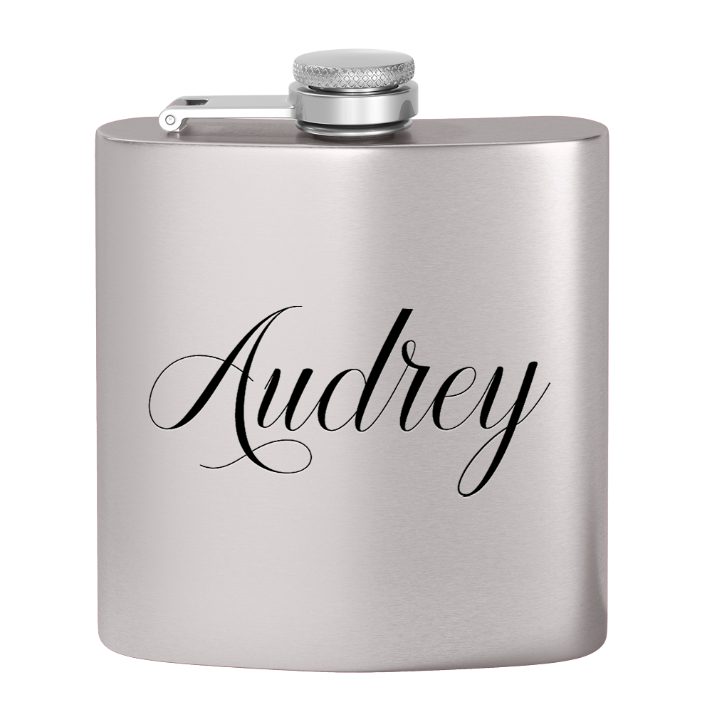 Cuptify Personalized for Women Laser Engraved on Stainless 6 oz Hip Flask