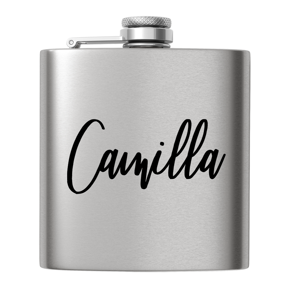 Cuptify Personalized for Women Laser Engraved on Stainless 6 oz Hip Flask