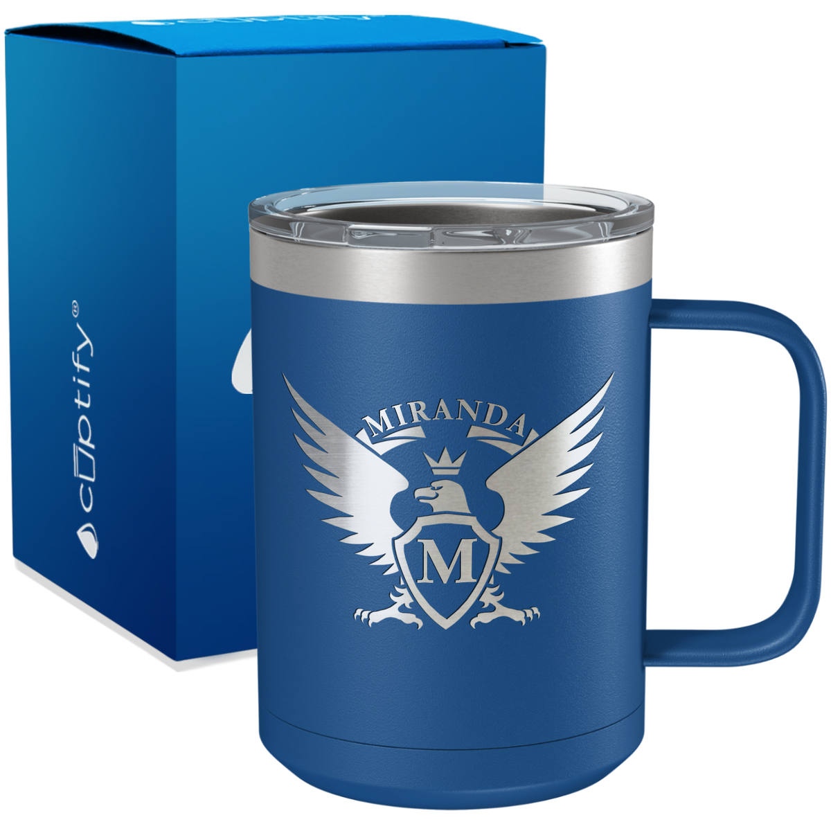 Personalized Eagle Engraved on 15oz Coffee Mug
