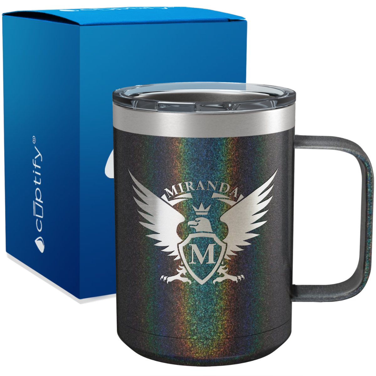Personalized Eagle Engraved on 15oz Coffee Mug