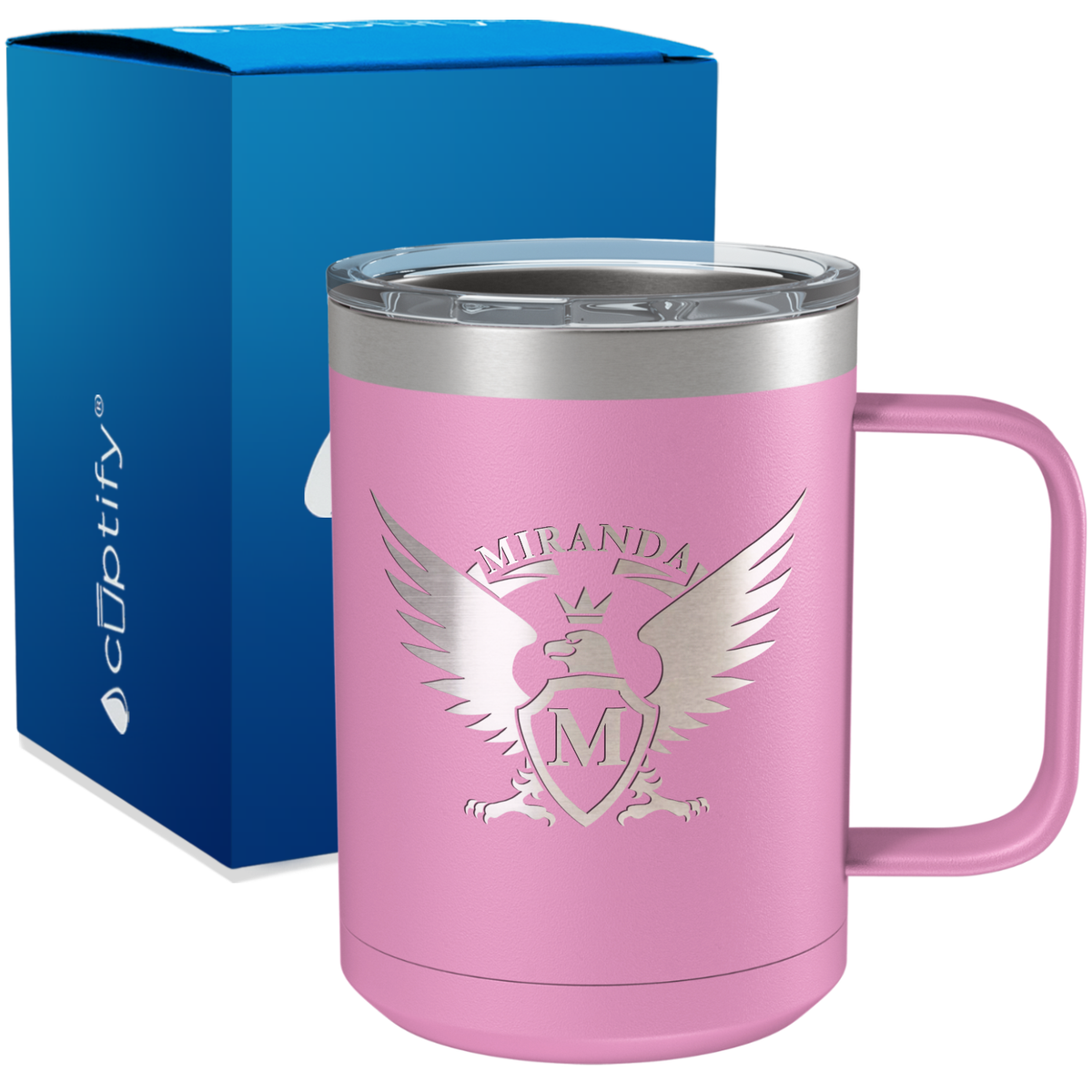 Personalized Eagle Engraved on 15oz Coffee Mug