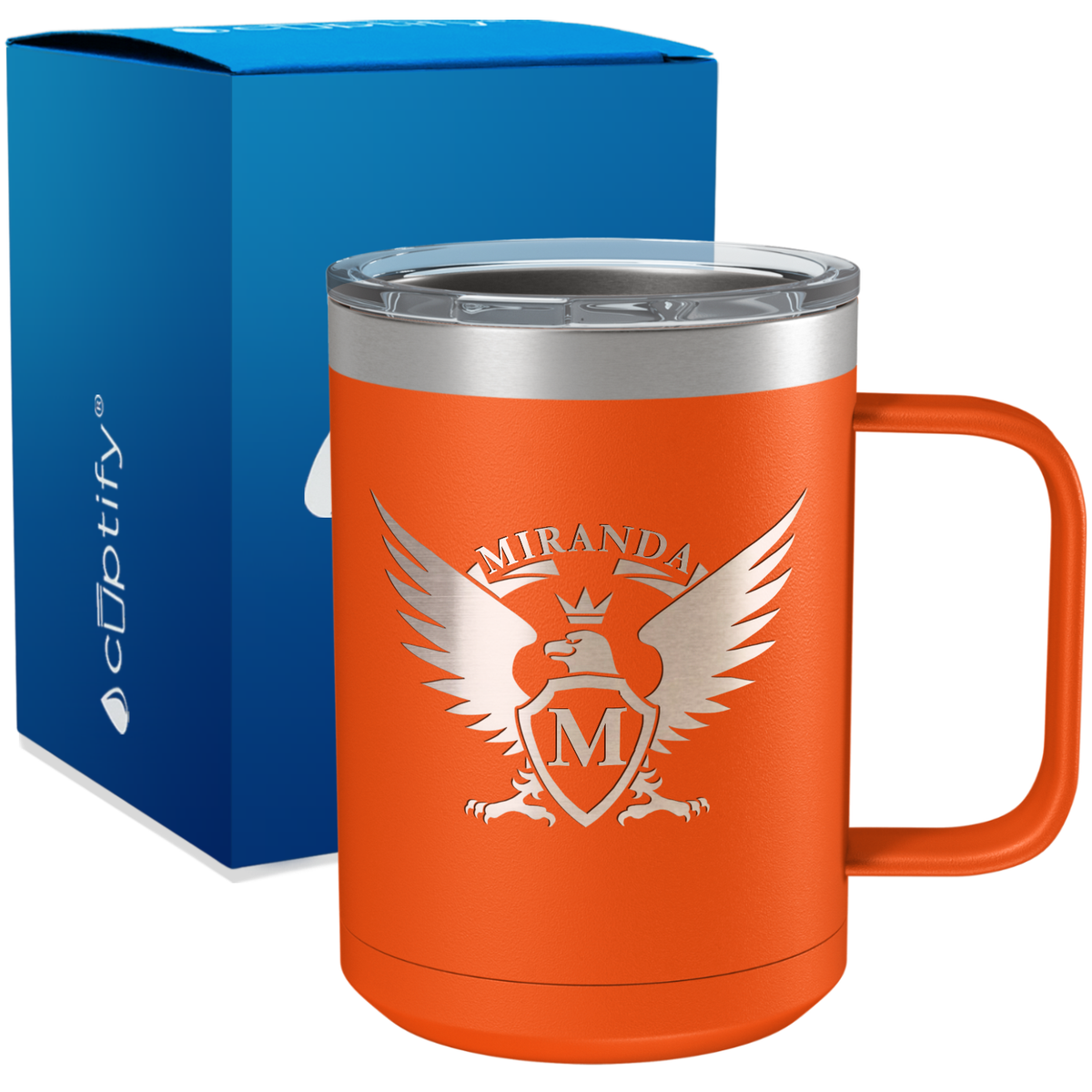 Personalized Eagle Engraved on 15oz Coffee Mug