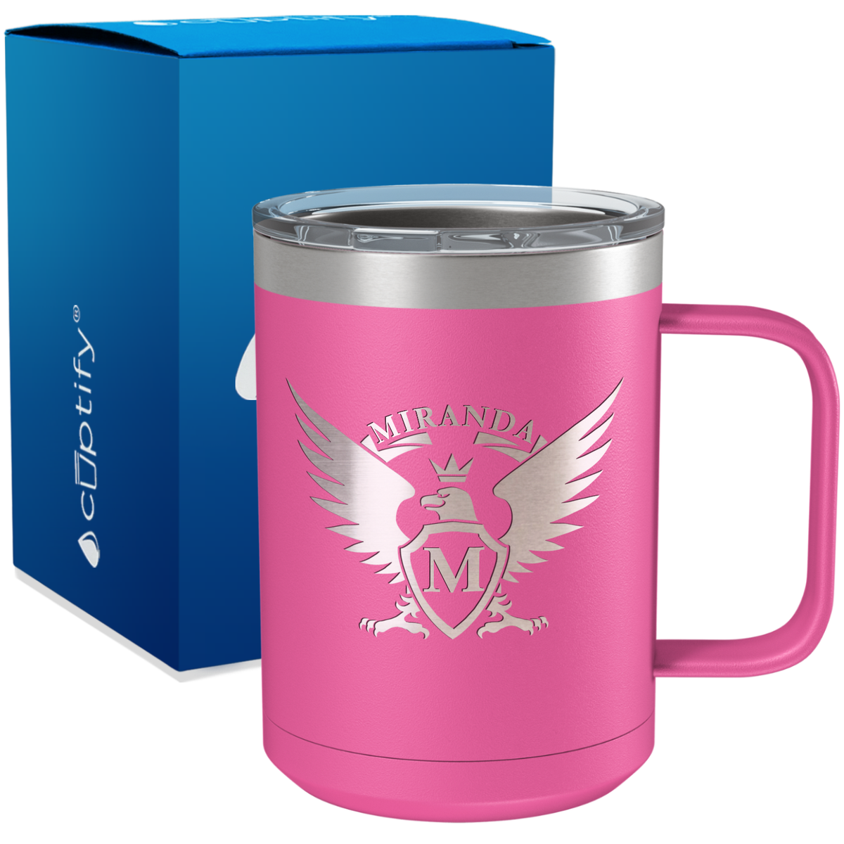 Personalized Eagle Engraved on 15oz Coffee Mug