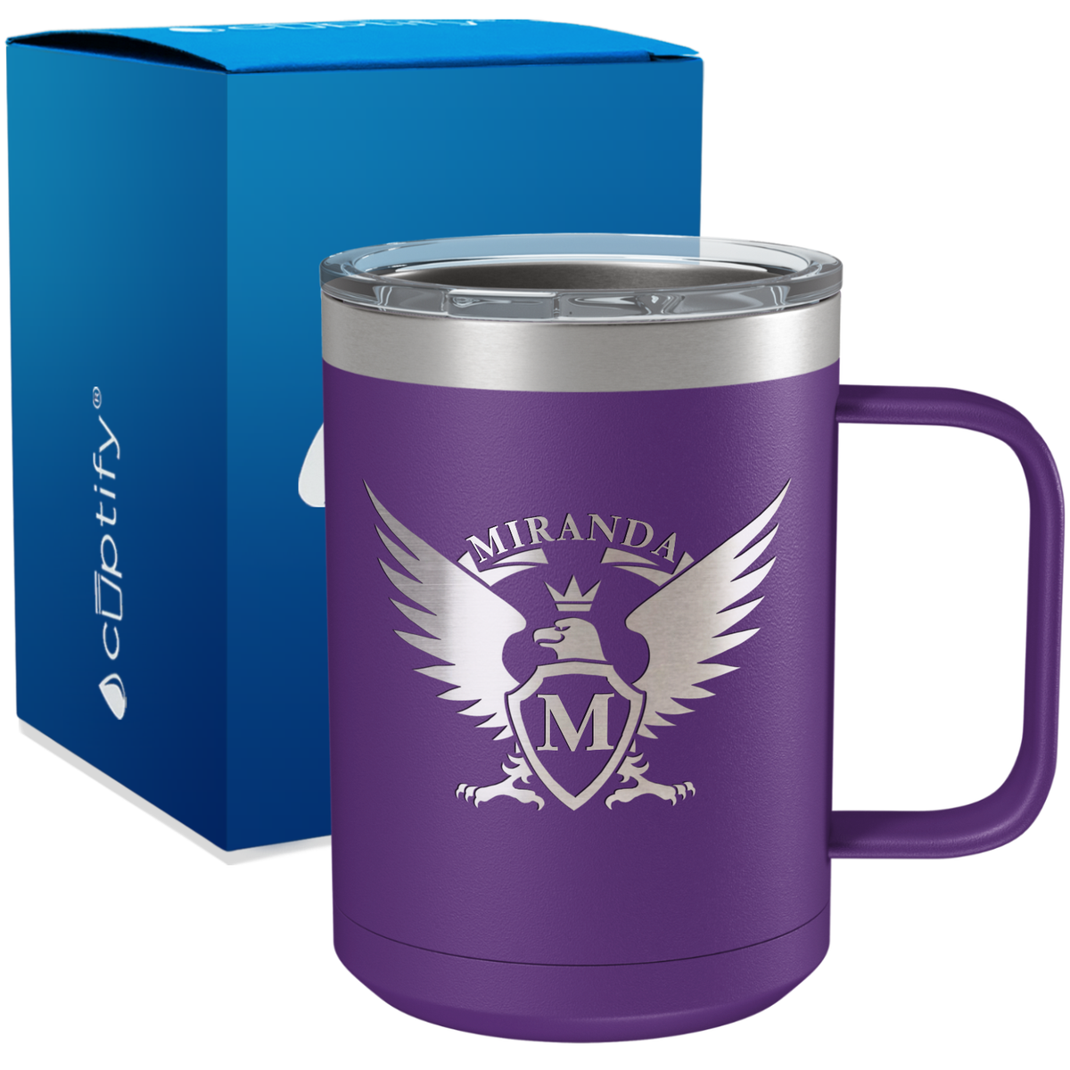 Personalized Eagle Engraved on 15oz Coffee Mug