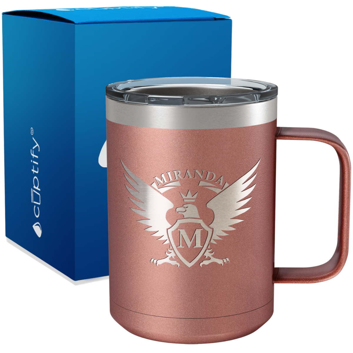 Personalized Eagle Engraved on 15oz Coffee Mug