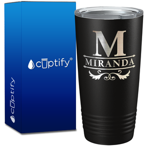 Personalized Initial Style Engraved on 20oz Tumbler