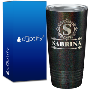 Personalized Ultramodern Initial and Name on 20oz Tumbler