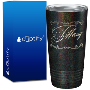 Personalized Scroll Script Engraved on 20oz Tumbler