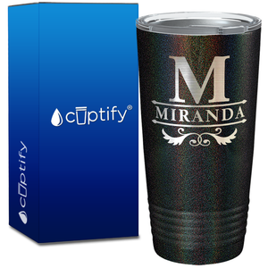 Personalized Initial Style Engraved on 20oz Tumbler