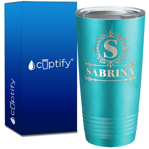 Personalized Ultramodern Initial and Name on 20oz Tumbler