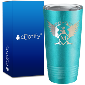 Personalized Eagle Engraved on 20oz Tumbler