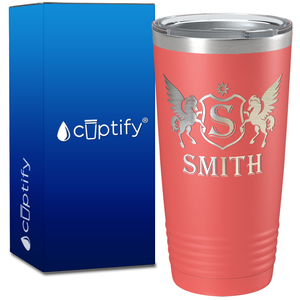 Personalized Pegasus Engraved on 20oz Tumbler