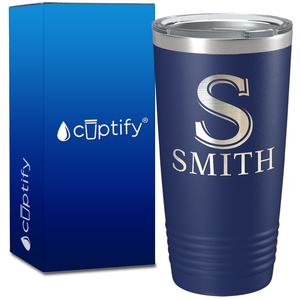 Personalized Monogram Initial and Name on 20oz Tumbler