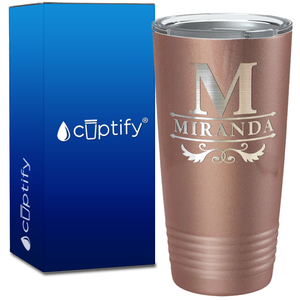 Personalized Initial Style Engraved on 20oz Tumbler