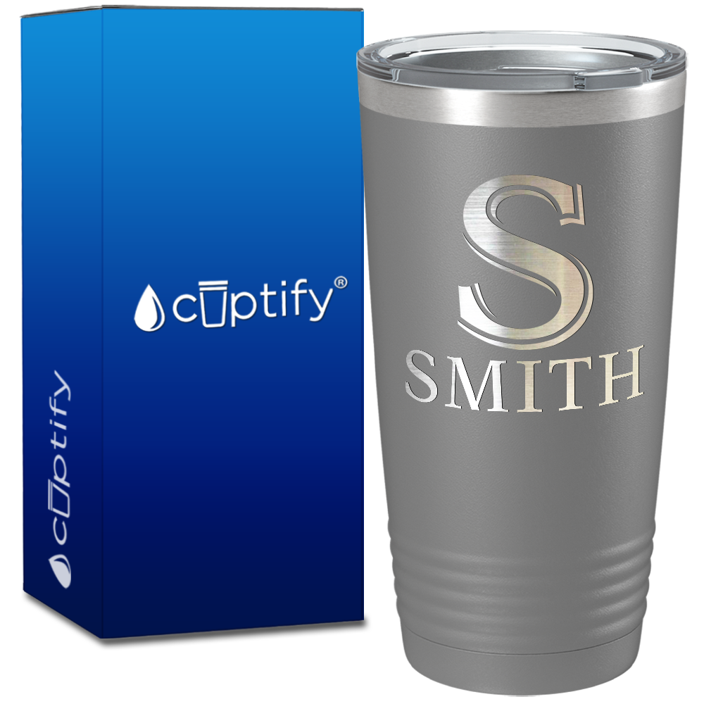 Personalized Monogram Initial and Name on 20oz Tumbler