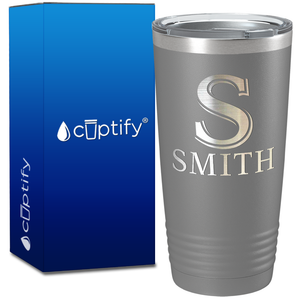 Personalized Monogram Initial and Name on 20oz Tumbler