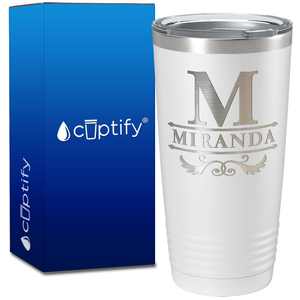 Personalized Initial Style Engraved on 20oz Tumbler