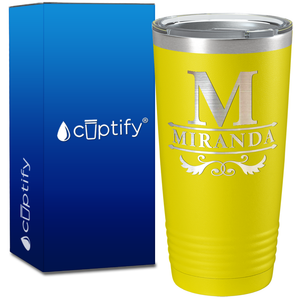 Personalized Initial Style Engraved on 20oz Tumbler