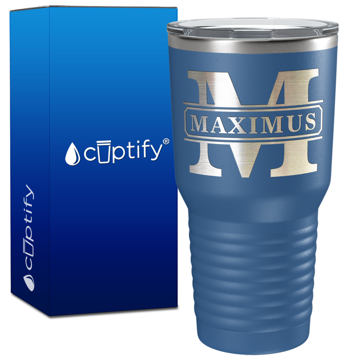 Personalized Vintage Block Engraved on 30oz Tumbler