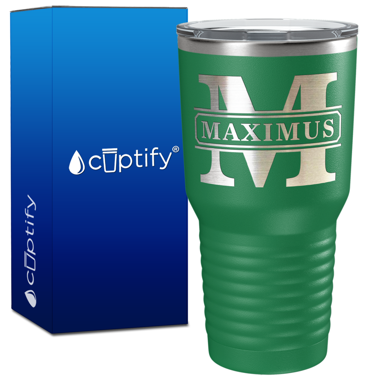 Personalized Vintage Block Engraved on 30oz Tumbler