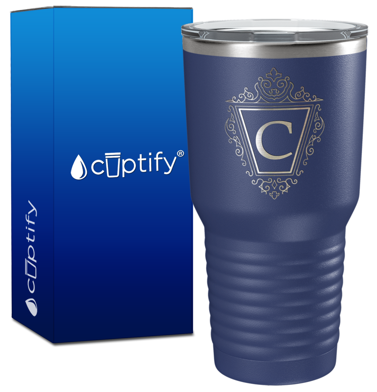Personalized Classic Crest Engraved on 30oz Tumbler