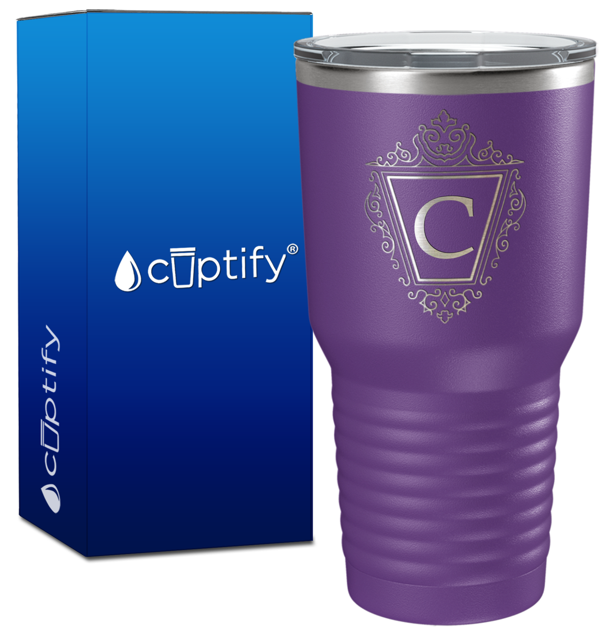 Personalized Classic Crest Engraved on 30oz Tumbler