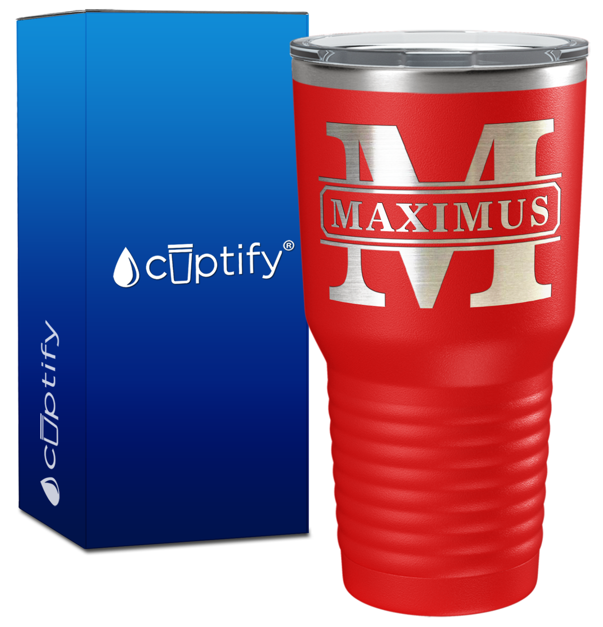 Personalized Vintage Block Engraved on 30oz Tumbler