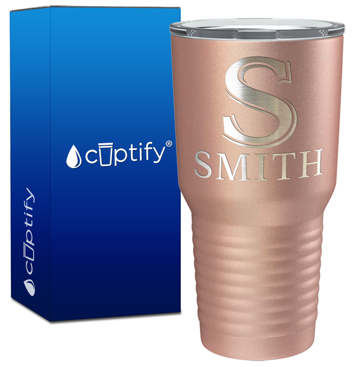 Personalized Monogram Initial and Name Engraved on 30oz Tumbler