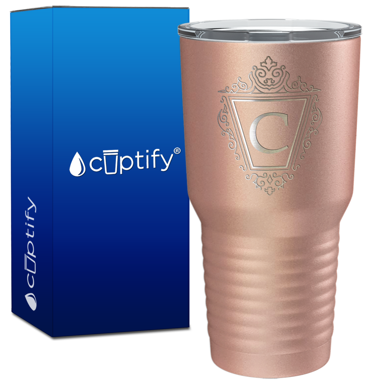 Personalized Classic Crest Engraved on 30oz Tumbler