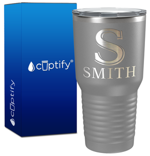 Personalized Monogram Initial and Name Engraved on 30oz Tumbler
