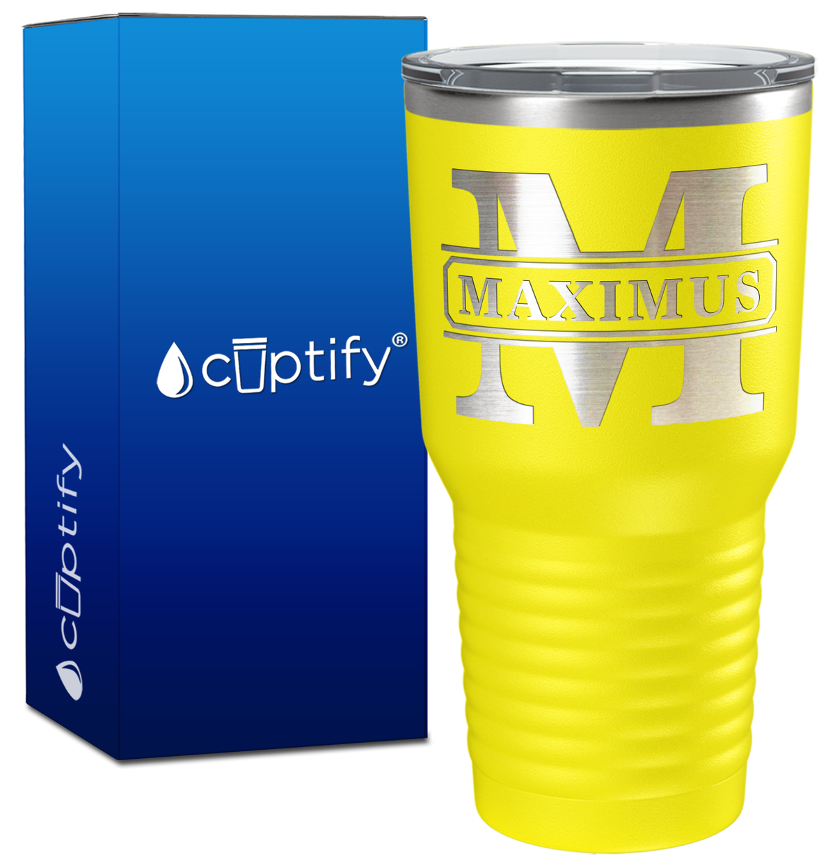 Personalized Vintage Block Engraved on 30oz Tumbler