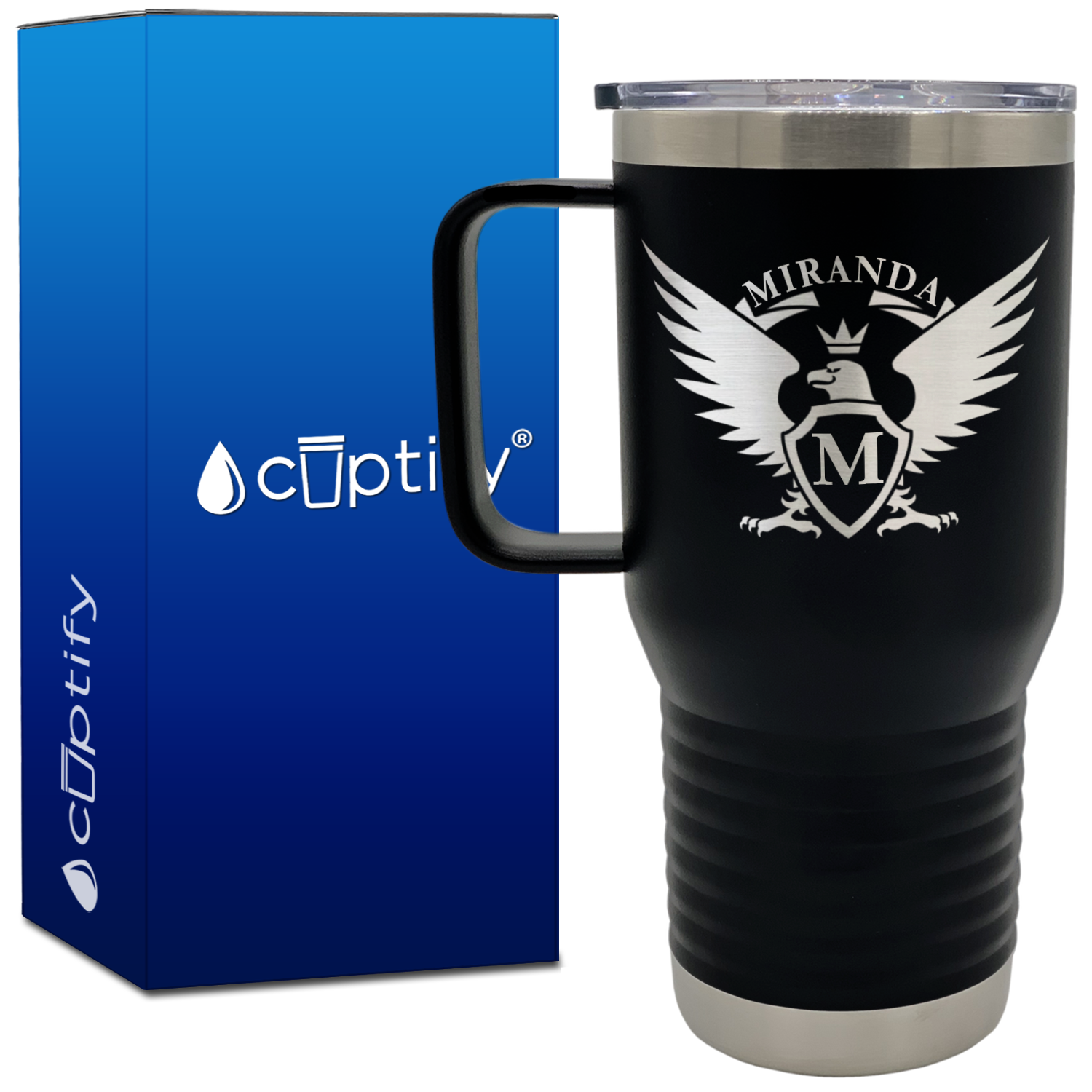 Personalized Eagle 20oz Travel Mug
