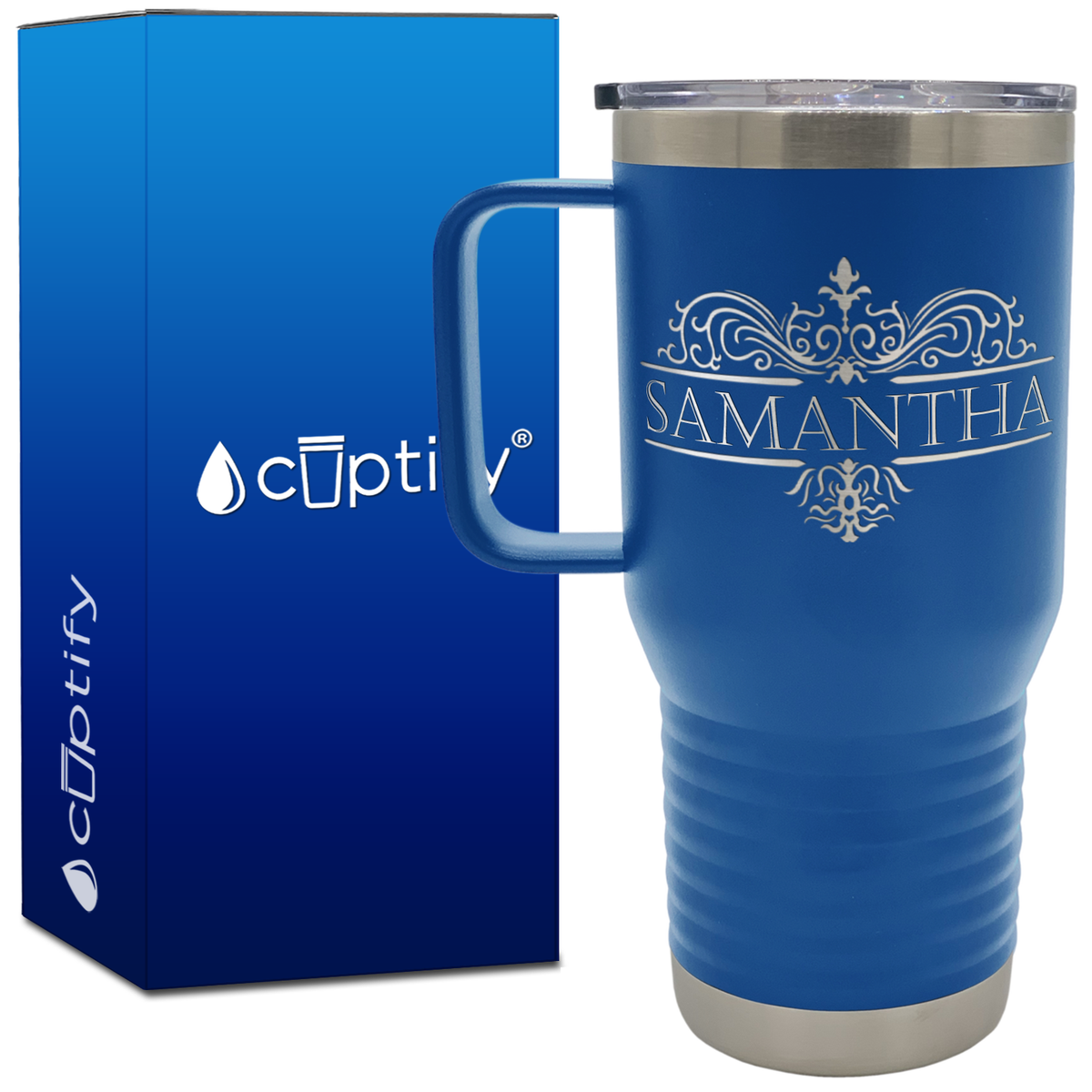 Personalized Vestige Design 20oz Travel Mug