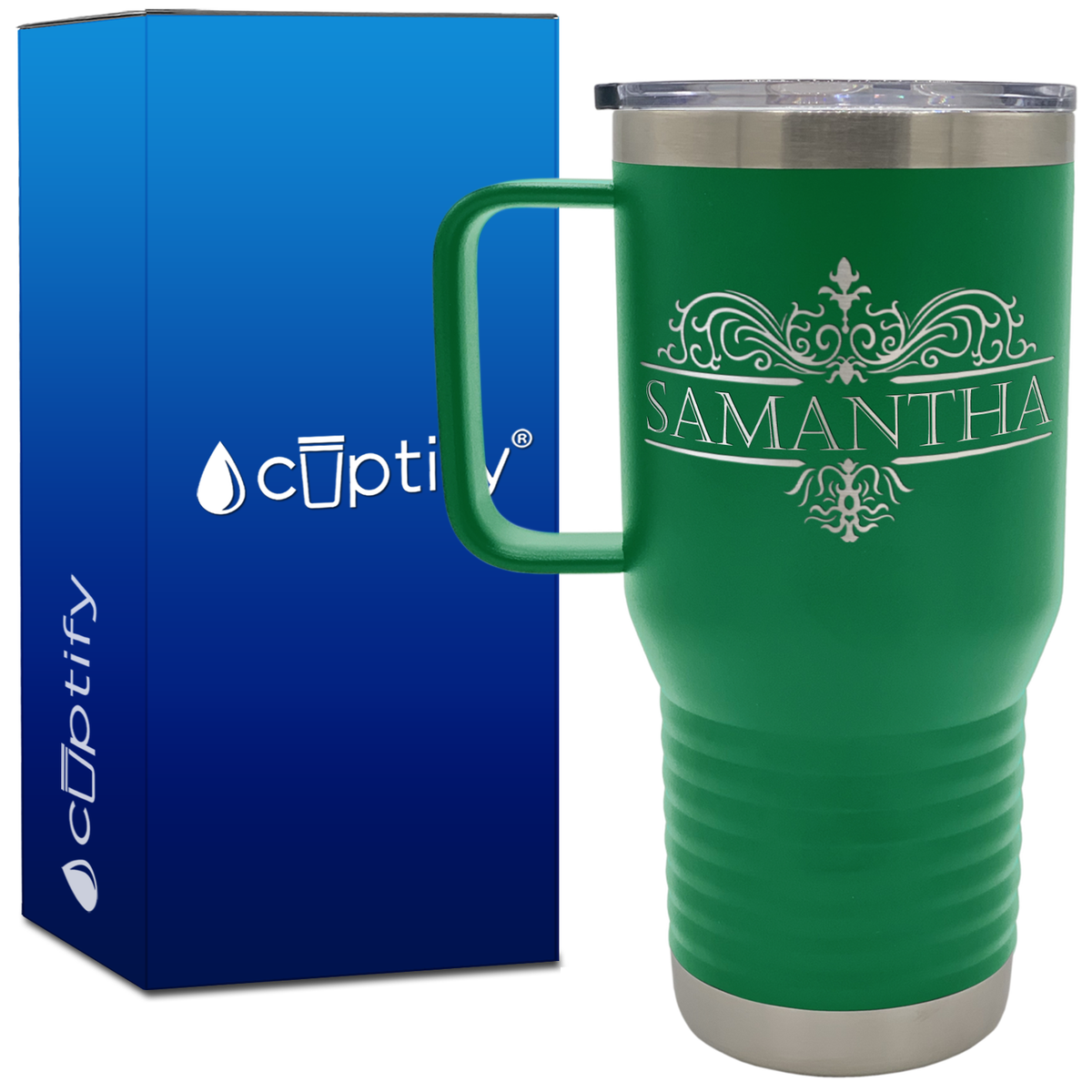 Personalized Vestige Design 20oz Travel Mug