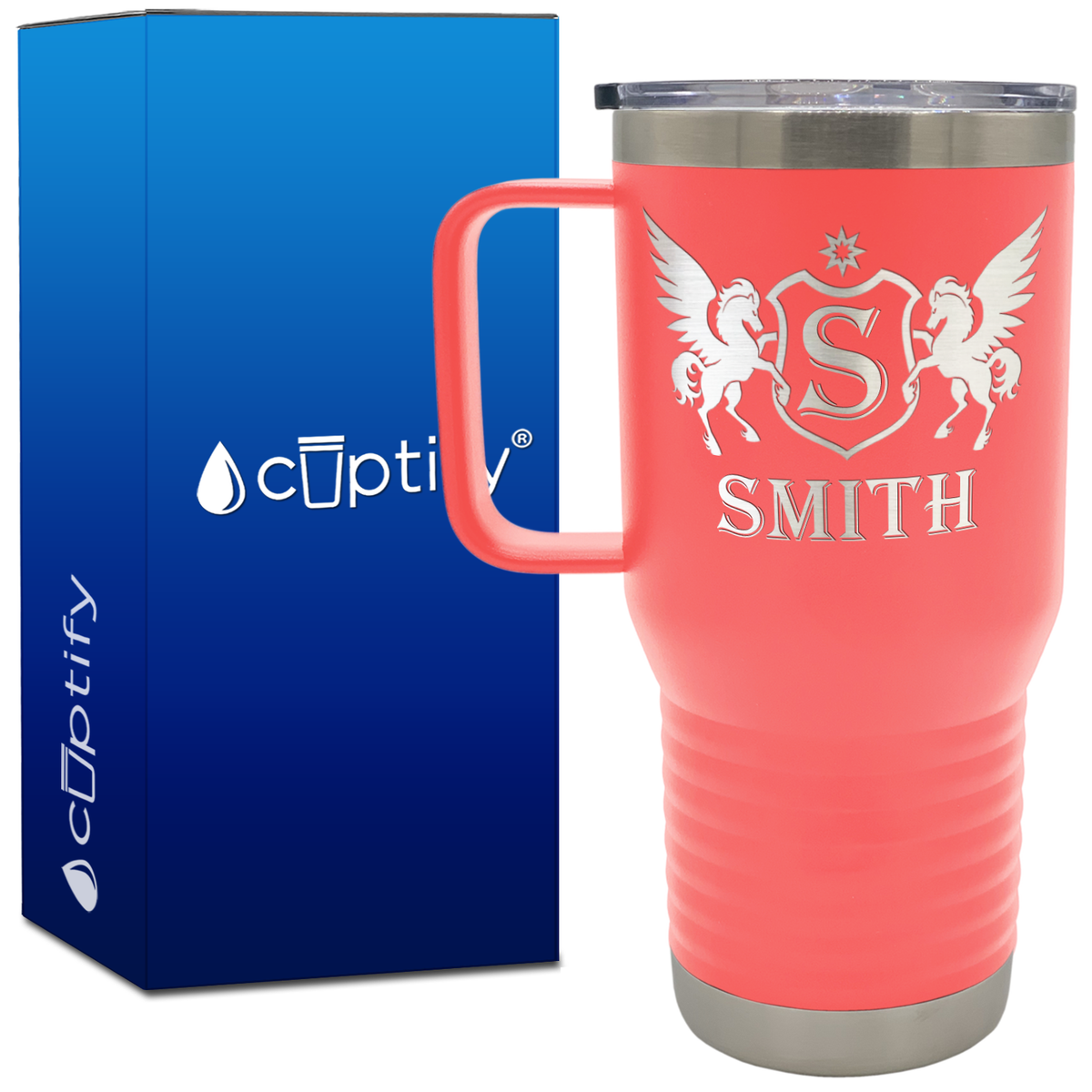 Personalized Pegasus 20oz Travel Mug
