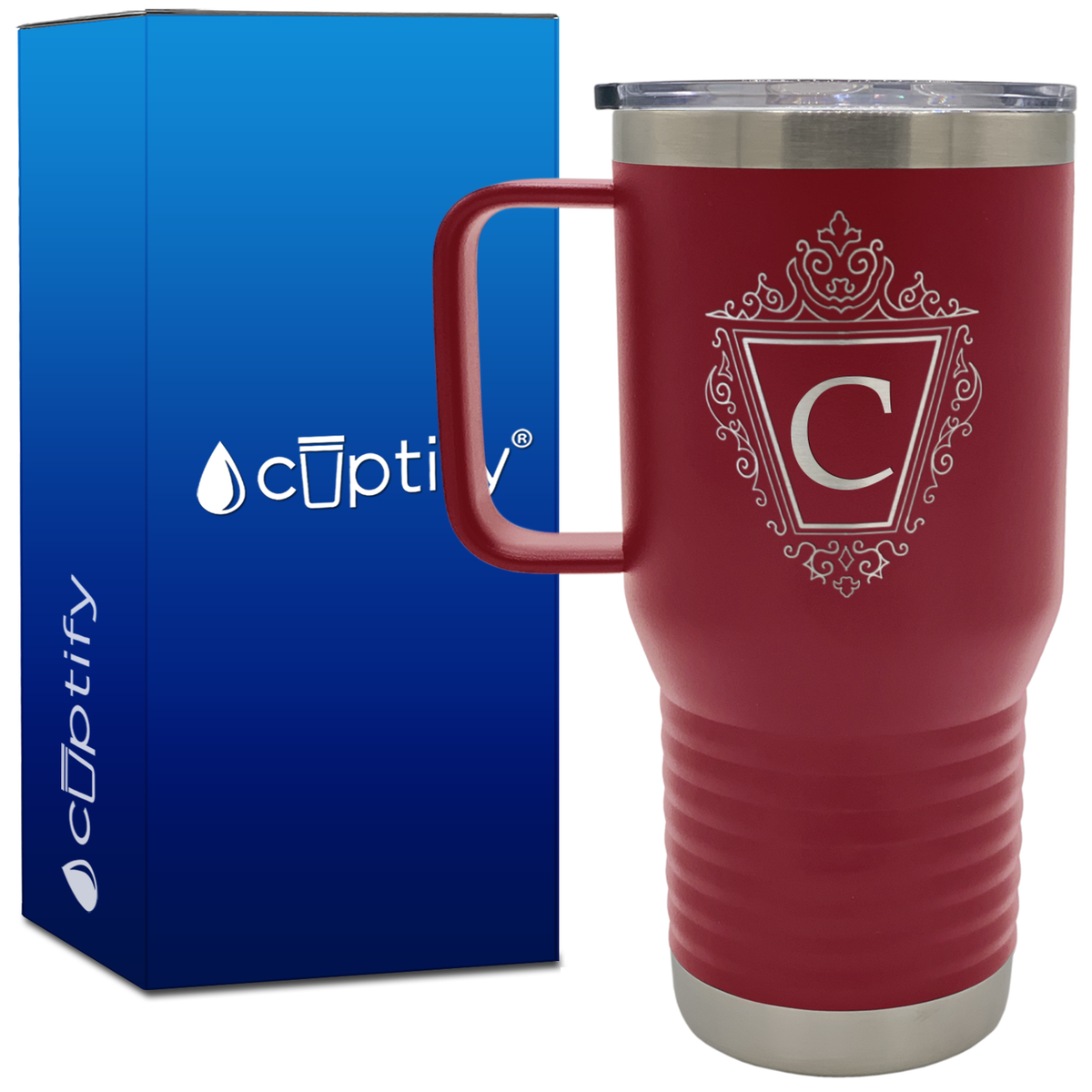 Personalized Classic Crest 20oz Travel Mug