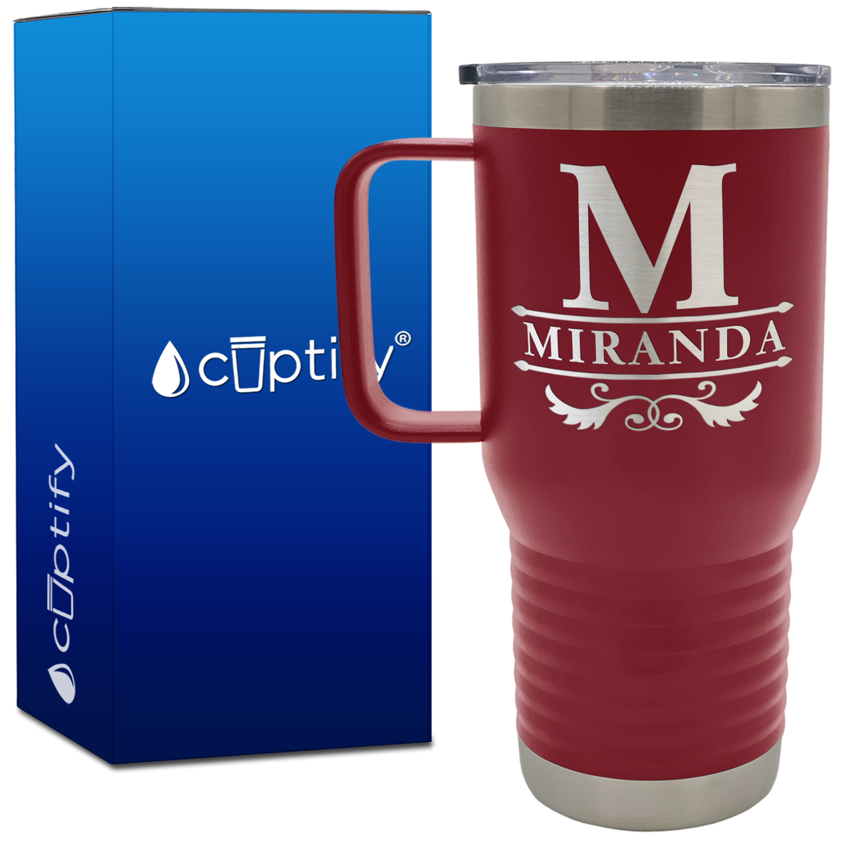 Personalized Initial Style 20oz Travel Mug