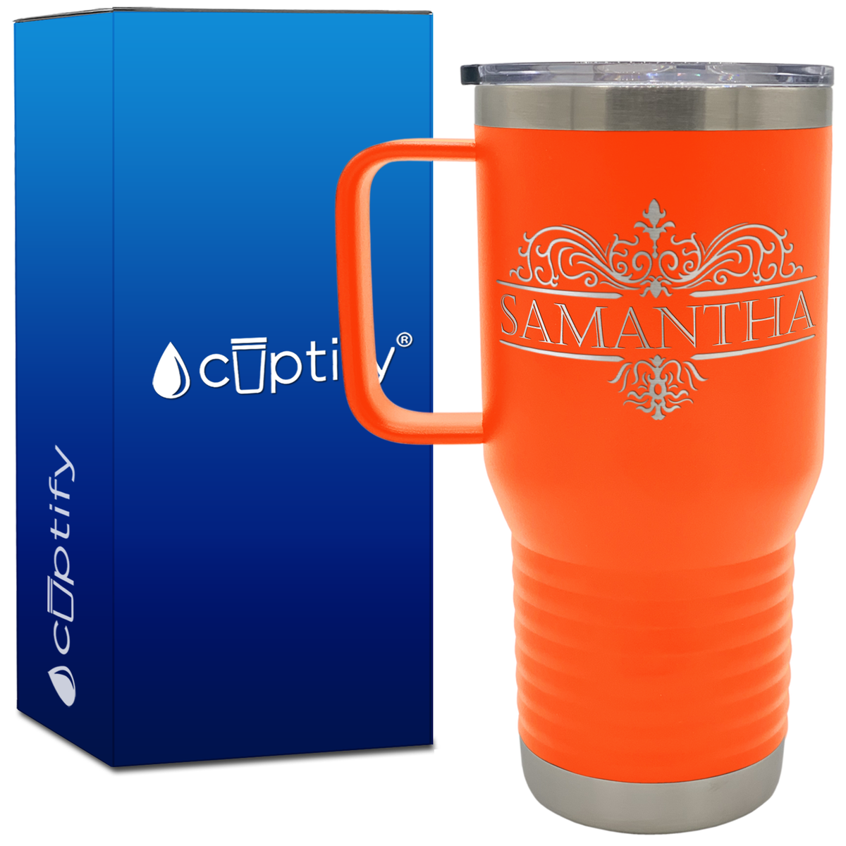 Personalized Vestige Design 20oz Travel Mug