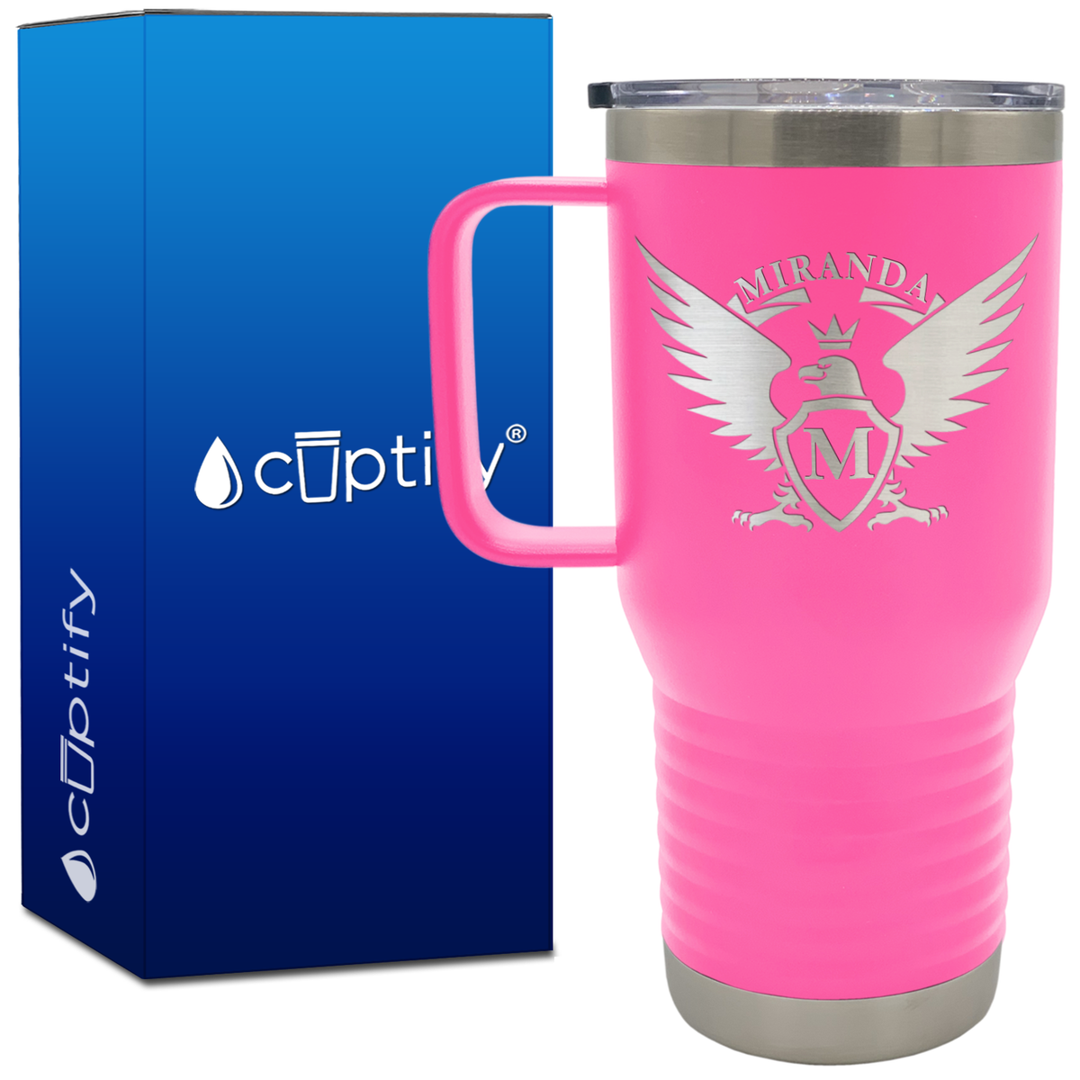 Personalized Eagle 20oz Travel Mug
