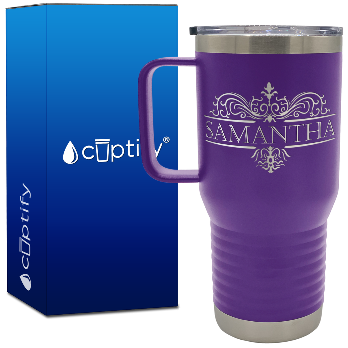Personalized Vestige Design 20oz Travel Mug