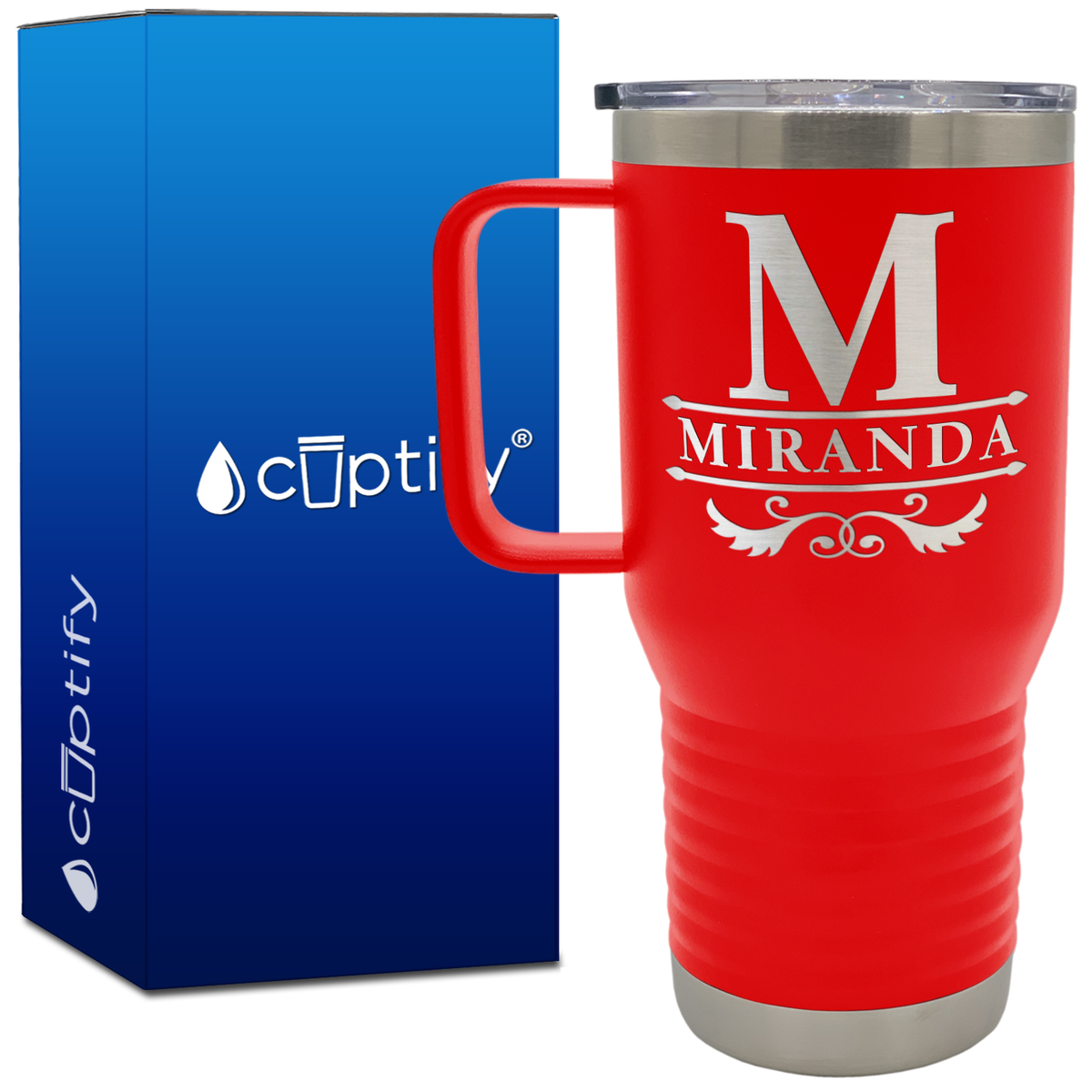 Personalized Initial Style 20oz Travel Mug