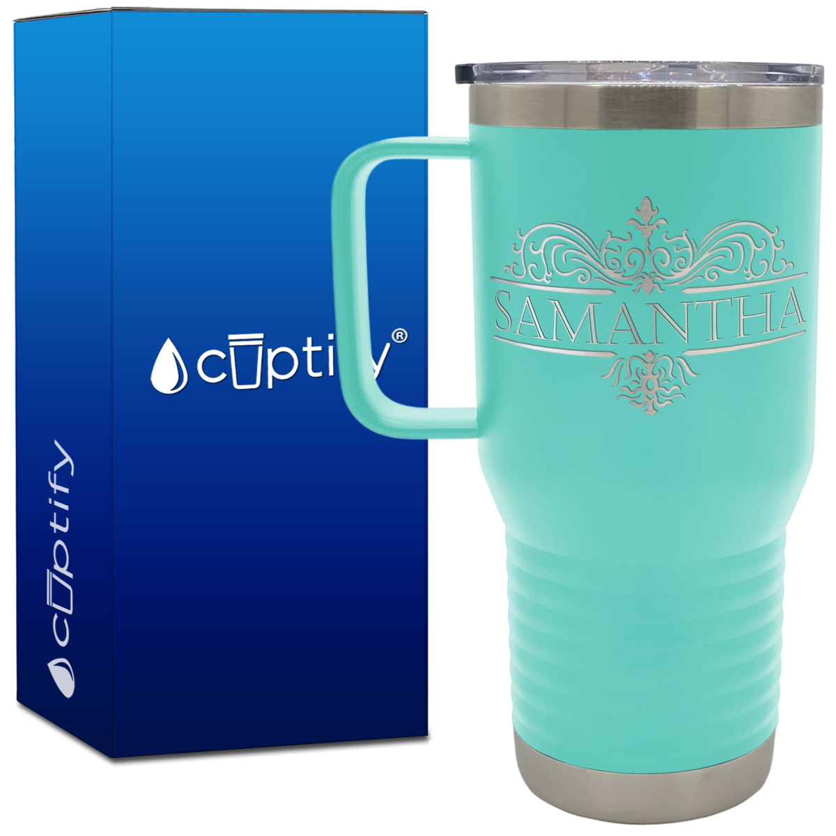 Personalized Vestige Design 20oz Travel Mug