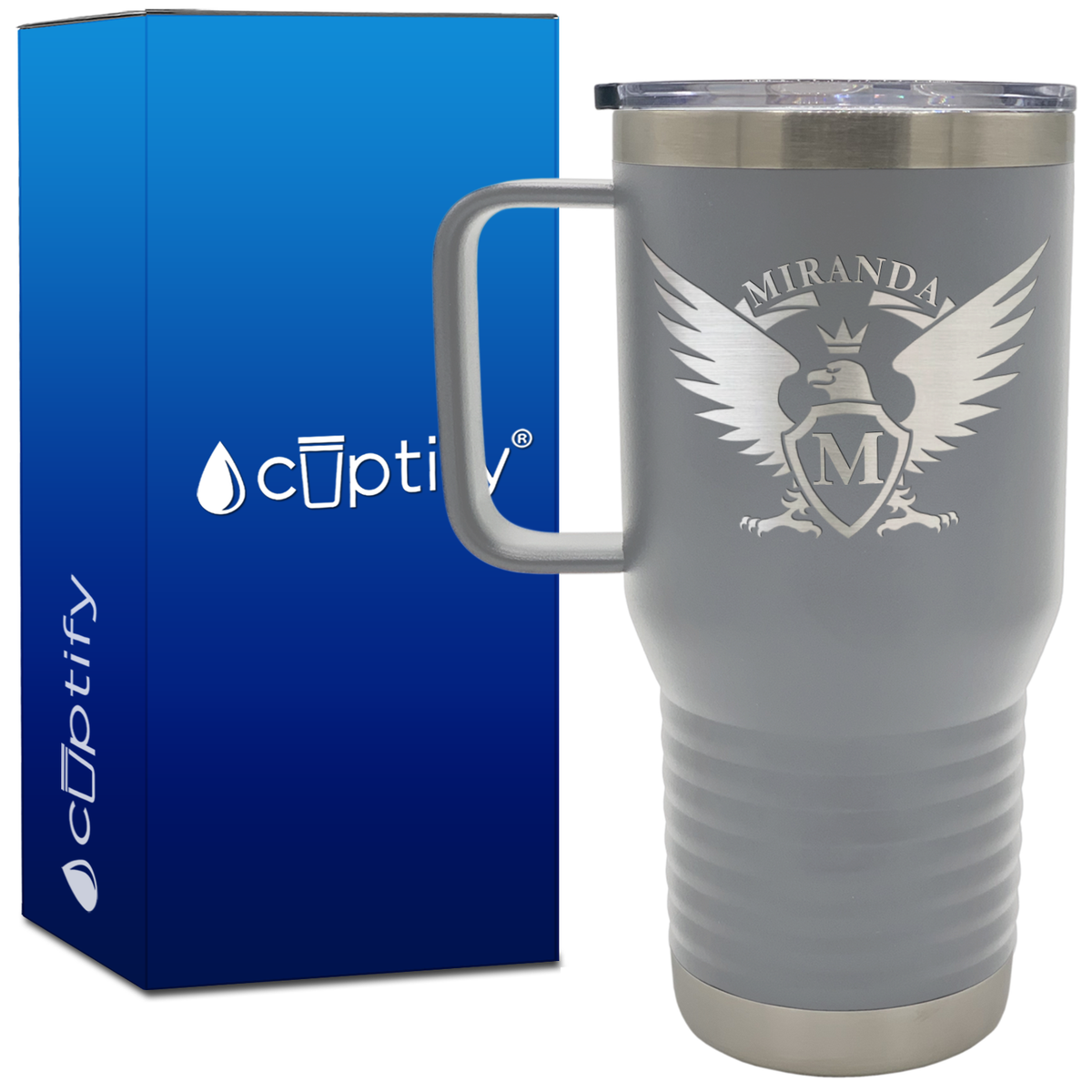 Personalized Eagle 20oz Travel Mug