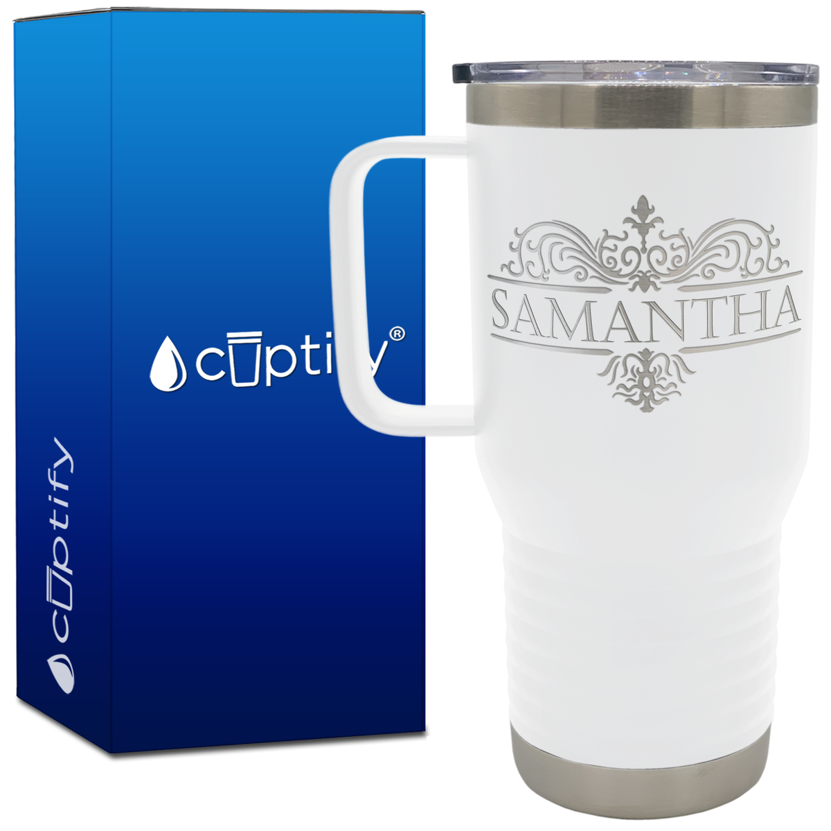 Personalized Vestige Design 20oz Travel Mug