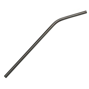 Black Chrome Stainless Steel Curved Drinking Straws